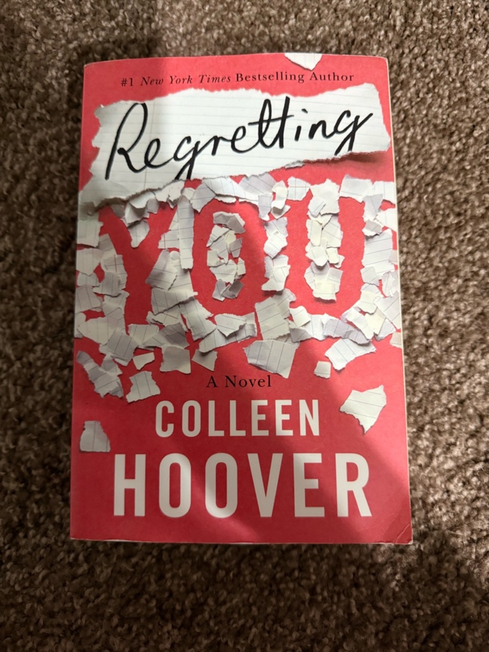 Regretting You by Colleen Hoover - Coral Red Cover